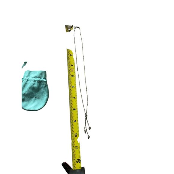 Tiffany & Co Sterling Silver Lariat Pendant Necklace with Pouch Timeless Luxury - Picture 7 of 9